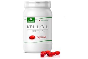 MoriVeda Neptune Krill Oil Capsules I Omega 3-6-9, astaxanthin, antioxidants & Vitamin E I ISO and MSC Certified I 90 softgels