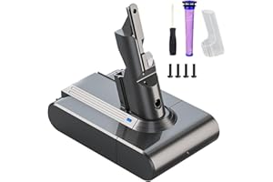 BuTurePre 6000mAh Replacement Battery for Dyson V7 Battery SV11 Compatible with Dyson V7 Animal, Fluffy, Trigger, Motorhead, Mattress 21.6V Li-ion with Pre-Filter, 4 Screws, and Screwdriver
