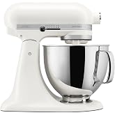 KitchenAid Robot P&acirc;tissier - Artisan - Eğik başlıklı &ccedil;ok işlevli mutfak robotu - 3 aksesuarlı ve 4,8 l paslanmaz &ccedil;elik kase i