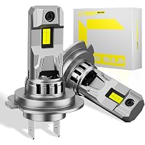 Ampoules H7 LED AGPTEK 26000LM - 100W - 6000K Blanc - Pour Voiture/Moto - Anti-Erreur - 2PCS