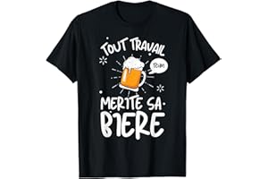 TEE SHIRT HOMME HUMOUR BIÈRE TRAVAIL APÉRO Noel Tshirt Humoristique Bière Homme Rigolo Biere Pression T-Shirt
