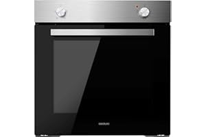 Cecotec Four Encastrable Bolero Hexa C126000 Inox A. 2800 W, capacité de 77 L, 4 fonctions, Steam Assist, Steam EasyClean, Cooling Fan, Triple Vitrage, Classe Énergétique A, Lumière intérieure.