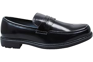 Evoga Mocassini uomo eleganti casual nero ecopelle Oxford scarpe shoes cerimonia