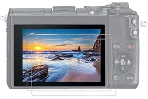 JJC (2 Pack) Tempered Glass Screen Protector for Canon EOS M6 M6 II M100 M50 Powershot G1X Mark III G5X G7X II G9X G9X II Camera Ultra Thin HD 2 Pack