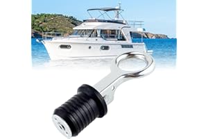 Riisoyu Acier Inoxydable 316 Bouchon de Vidange de Bateau, pour Trou de Drainage 25 mm Bouchons de Vidange Marins en Caoutchouc Accessoires de pour Accessoire pour Bateau, Yacht et Kayak