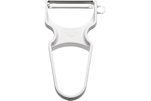 Ritter 79002X0001 Pelador de Frutas y Verduras, Cuchilla Acero Inoxidable para Diestros y Zurdos, Color Blanco