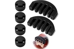 FOYODS 6 Stück Gummi Schalldämpfer für Violine,Violindämpfer Enthalten 2 Stück im Klauenstil und 4 Stück im Runden Tourte Stil,Schwarz Violin Ultra-Übungsschalldämpfer für Viola und Violine