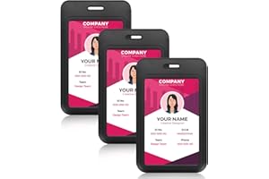 TIESOME Badge Holder 3 Piezas Sin Cordón, Porta Tarjetas Funda Tarjeta Transporte Funda Tarjeta Identificación Porta Tarjetas Identificativas Card Holder Para Personal Estudiantes Oficina Enfermera