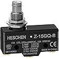 Heschen General Purpose Micro Switch Z-15GQ-B, Panel Mount Plunger, Medium OP, 3 Screw Terminal, 15A Rated Current
