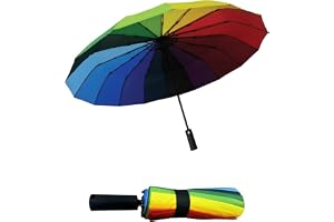 Fickparaply stormsäkert automatiskt – paraply färgglatt vikbart litet Ø 102