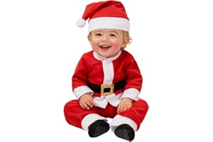 Funidelia | Costume da Babbo Natale per bebè per neonati Santa Claus, Natale, Babbo Natale - Costume per Bambini e accessori per Feste, Carnevale e Halloween - Rosso
