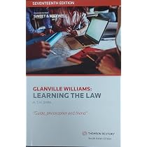 Buy GLANVILLE WILLIAMS, LEARNING THE LAW ( South Asian Edition