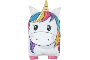 FEROCITY Cuscino termico di noccioli di ciliegia trattamento a freddo calore ideale per neonati e bambini piccoli fullprint fronte Bottiglia d'acqua calda Unicorn [088]