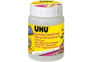 UHU Serviettentechnik-Lack seidenglanz, Klebstofflack für Versiegelungen und Veredelungen, 150 ml