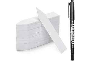 KINGLAKE 100 Piezas de marcadores de Etiquetas de Plantas Blancas, Etiquetas de jardín de Plantas de plástico Blanco de 10x2 cm, marcadores de Hierbas de jardín de vivero