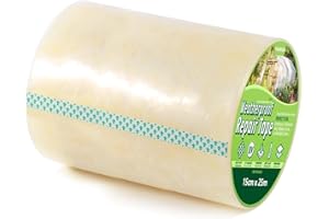 KAHEIGN 15cm x 25m Ruban de Réparation Transparent pour Serre et Polytunnel - 6mil en Polyéthylène - Scellage et Couture