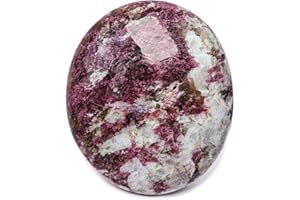 EUSICE - Tourmaline Rose Pierre Naturelle de Madagascar, Galet Protection & Confiance en soi, 100% artisanal & fait-main, Tourmaline Haute Qualité Ethique pour Lithothérapie, Bien-être, Méditation