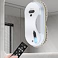 OXFUZZ Smart Window Cleaner Robot,5600pa Automatic Water Spray Version Cleaner Cleaning Robotic- Remote Control/20 Min Power Off Protection,For Highrise Windows/Glass/Mirror,White