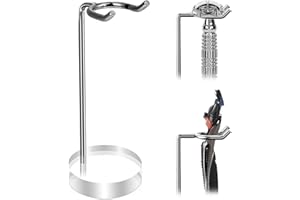 Linkidea Support de rasoir en acier inoxydable, base lestée en acrylique, compatible avec Gillette ProGlide Power, Merkur 23C, Schick Hydro Sensitive (argenté)