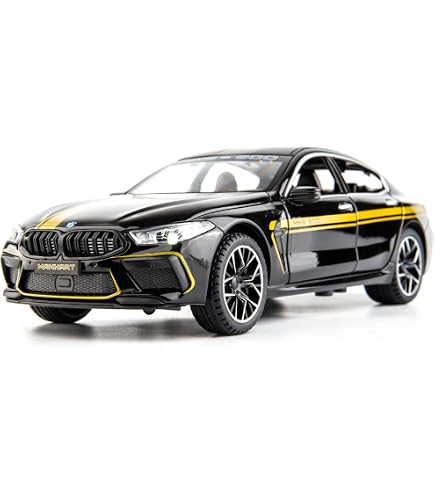 TOKAXI BMW M4 CSL Diecast Modellauto (1/36) – Rückziehfahrzeug Mit öffenbaren Türen, Weiß