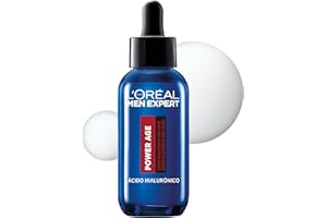 L'OREAL PARIS L'Oréal Sérum de Ácido hialurónico para hombre, Para pieles envejecidas, secas y apagadas, Men Expert Power Age, 30ml