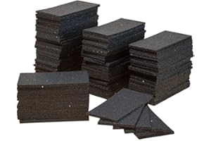 ‎LASIPROFI LASIPROFI - Anti-Rutsch-Pad | 100 Pads aus PU-gebundenem Gummigranulat, geprüft nach VDI-Richtlinien | Druckfestigkeit bis 300 Tonnen/m²; Größe: 200x100x8mm; Farbe: schwarz meliert