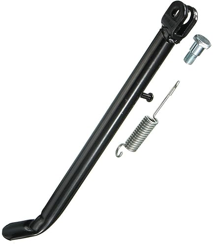 Béquille Latérale Réglable Pour Moto - Support En Alliage Aluminium, Réglage En Hauteur, Rouge/noir