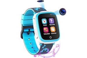 FITONME Smartwatch dla dzieci z 2 kamerami – dwukierunkowe połączenie SOS HD Music Player 7 gier puzzli 1.54 ekran dotykowy Smartwatch dla dzieci w wieku 3-12 lat, chłopców, dziewczynek, dzieci, studentów, na urodziny