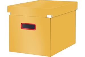 LEITZ Caja Click & Store Cosy cúbica Grande (320x360x310 mm), amarillo