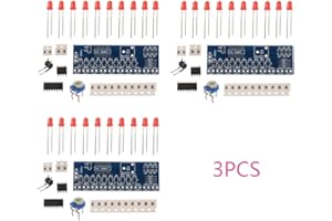 Sun3drucker 3pcs integrierte NE555 + CD4017 Licht Wasser fließenden roten LED Modul DIY Kit Set