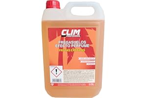 Clim Profesional. Fregasuelos perfumado duradero. Con PH Neutro, Apto todo tipo de suelos (terrazo, mármol, cerámica, parquet, etc.). 5 litros