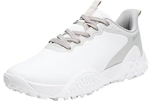 TEOHRW Mens Wide Fit Golf Shoes Waterproof Spikeless Golf Shoes Non Slip Outdoor Casual Golf Trainers