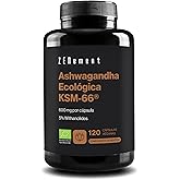 Ashwagandha Ecol&oacute;gica KSM-66-600mg por c&aacute;psula - Extracto Estandarizado 5% Withan&oacute;lidos - Origen Natural y Vegano - 120 C&aacute;psu