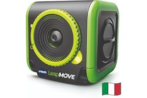 VTech LeapMove, Console TV Interattiva per Bambini, Rileva i Movimenti Senza Controller, Pronta all'Uso, 25 Giochi Educativi, 3 Profili Giocatore, Lingua Italiana, Cavi Inclusi, 4-11 Anni