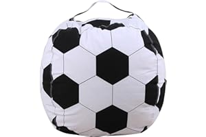 MAXTOONRAIN Pouf per bambini, regalo di Natale per bambini, copertura per sedia senza imbottitura con stampa di calcio, per ragazze e ragazzi, per soggiorno, camera da letto, accessori per interni ed esterni