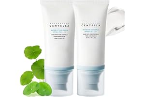 AIZHENQIAN Centella Sunscreen,Centella Water-Fit Sun Serum SPF50+,Skincare Sunscreen, Moisturising Sun Protection Essence,No Sticky Refreshing Not Harm Residue