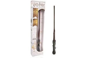 WOW! PODS WOW! STUFF Harry Potter Zauberstab Harry Potter mit LED-Lichtspitze, 1:1 Filmreplik Handbemalt aus Harz, mit Geschenkbox & App für Lichtmalerei, batteriebetrieben