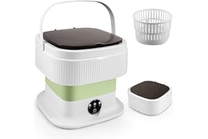 HIUYRFS Mini Waschmaschine 11 Liter mit Schleuderkorb, kleine Wasch-maschine, Camping Reise-Waschmaschine, Mobile Single Reisewaschmaschine