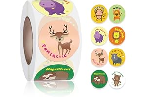 BJ-SHOP Pegatinas Smiley 500 Emoticon Reward Sticker 8 Diseños Surtidos 2.5cm Pegatinas Escolares para el Aula Potty Training Stickers y Motivational Stickers