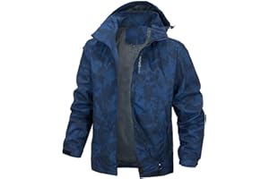 PADOLA Veste Homme mi Saison Veste de Pluie Homme Coupe Vent imperméable Blousons Printemps été Softshell Camouflage Legere Manteau Automne Hiver
