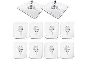 Dreamark Samoprzylepne śruby, haczyki samoprzylepne, przezroczyste gwoździe samoprzylepne, magiczne haczyki, mocowanie ścienne bez wiercenia, wieszak na obrazy, samoprzylepne, do łazienki, kuchni,