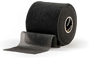 SPORTTAPE Soft Foam Underwrap - Black - 7cm x 27m | Pre Wrap Sports Tape - Thin, Non-Adhesive, Hypoallergenic, Protective Foam Wrap | Football Hair Band & Shin Guard Tape - Single Roll