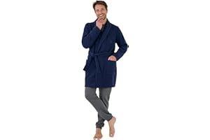 Damart Robe de Chambre Thermolactyl en Maille Polaire Robe De Chambre Homme