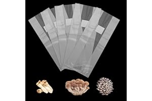 ‎ALEAWOL aleawol 50 Stück Dicker Pilzzucht Beutel 32 x 50 cm, Pilz Pflanzbeutel Optimal für Substrat, Mushroom Spawn Grow Bag mit 0,2 Mikrometer Filter, Tolles Geschenk für Pilz Gemüse Liebhaber
