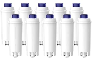 Fiitas DLSC002 Filtri Acqua per Delonghi Magnifica s Dinamica Macchina da Caffè, ECAM, ESAM, ETAM Series, Addolcire l'acqua, ridurre il calcare (10 confezioni)