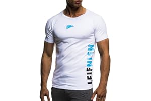 T-shirt fitness pour homme Leif Nelson Gym LN06279 t-shirt d’entraînement