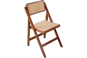 Mgchowue Rattan-Klappstühle, Außenbereich Hölzernes Retro Klappbarer Stuhl, Zuhause Balkon Draußen Chair Sitz, Esszimmerstuhl Holz/Rattan-Stuhl Leichter Stuhl (Color : Style 1)