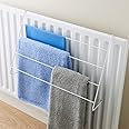 FAHD TRADERS 2M Drying Space, Pack of 2 Metal Radiator Towel Rails, 4 Bar Radiator Airer | Durable Metal Indoor Clothes Dryer | Space-Saving Outdoor Clothes Airer (36cm H x 50cm W x 16cm D)