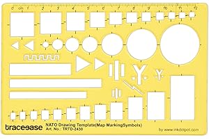 Traceease Drafting NATO Drawing Template Drawing Stencil,Designing Template Measuring Ruler