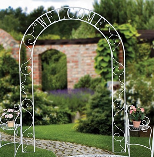 Preisvergleich Produktbild ROSENBOGEN WEISS WELCOME 240CM023844C